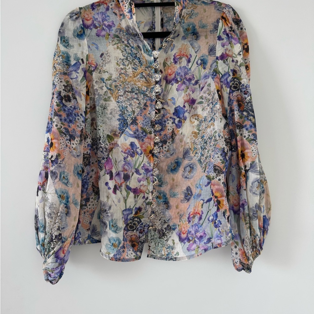 Zimmermann Multicolor Floral Print  Blouse